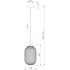 Стеклянный подвесной светильник Gem 50261/1 темно-серый серый Eurosvet