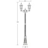 Стеклянный наземный фонарь ASTORIA 2M 91409MA Bl овал прозрачный Oasis Light