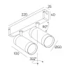 Трековый светильник Smart Line IL.0050.5009-12-CCT-BK цилиндр черный Imex