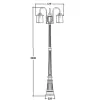 Стеклянный наземный фонарь FRANKFURT I 27369BCl 10 Bl прозрачный Oasis Light