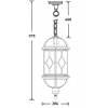 Стеклянный уличный светильник подвесной SORENTO 92605 Bl прозрачный Oasis Light