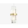 Стеклянный подвесной светильник 10240 10244/S brass прозрачный цилиндр Newport