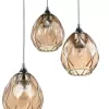 Стеклянный подвесной светильник Elision 10038 VL5593P13 цвет янтарь Vele Luce