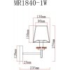 Бра Daniel MR1840-1W белое