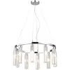 Стеклянная подвесная люстра Karnes LSP-8977 цилиндр прозрачная Lussole