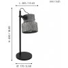 Интерьерная настольная лампа Hilcott 39857 цилиндр серый Eglo