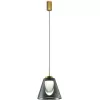 Стеклянный подвесной светильник Fume FR5399PL-L4BS конус Freya