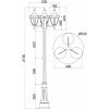 Стеклянный наземный фонарь Rivoli O026FL-03B прозрачный конус Maytoni