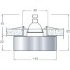 Хрустальный точечный светильник Downlight DL032 прозрачный