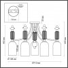 Стеклянная потолочная люстра Candy 4861/5C цилиндр белая Odeon Light