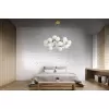 Стеклянный подвесной светильник Marsiada LDP 6033-25 GD форма шар белый Lumina Deco