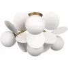 Стеклянная потолочная люстра Matisse 10008/4C White форма шар белая Loft It