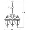 Стеклянный уличный светильник подвесной St.LOUIS L 89170L/3 Bl мат/тр белый Oasis Light