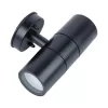 Стеклянный архитектурная подсветка  UUL-S22D-2x7W/GU10 IP65 BLACK черный цилиндр Uniel