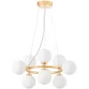Стеклянный подвесной светильник Marsiada LDP 6033-9 FGD белый форма шар Lumina Deco