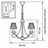 Подвесная люстра RICCIO 705034 белая Osgona