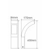 Стеклянный наземный светильник  W2144-400 Gr белый Oasis Light