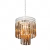 Хрустальная подвесная люстра  V5154-0/3+1 цвет янтарь Vitaluce