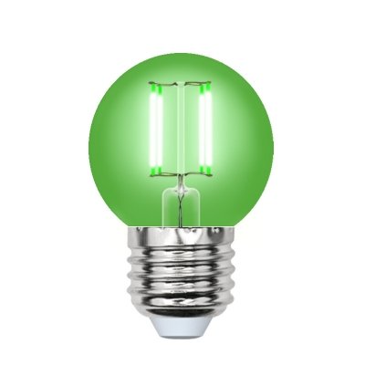 Лампочка светодиодная  LED-G45-5W/GREEN/E27 GLA02GR картон Uniel