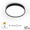 Потолочный светильник Toscana 3315.XM302-1-267/12W/4K Black круглый белый APL LED
