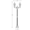 Стеклянный наземный фонарь ASTORIA 2M 91408MA Gb ромб прозрачный Oasis Light