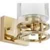 Стеклянное бра Marietta LDW 8025-1 F.GD+WT белое цилиндр Lumina Deco