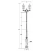 Стеклянный наземный фонарь ARSENAL L 91210LA E7 02 Bl прозрачный Oasis Light