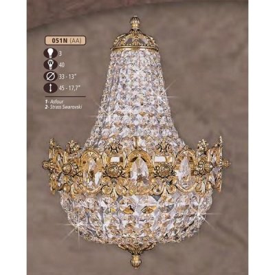 Подвесная люстра 051N 051N/3 AA SWAROVSKI Riperlamp