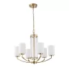 Стеклянная подвесная люстра Опал SL1403.303.06 цилиндр белая ST Luce