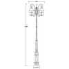 Стеклянный наземный фонарь CAIOR 1 81510B/18 E7 Bl цилиндр прозрачный Oasis Light