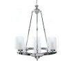Стеклянный подвесной светильник Santini  LDP 1220-4 CHR+WT белый цилиндр Lumina Deco