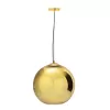 Стеклянный подвесной светильник Copper Shade LOFT2024-E форма шар желтый Loft It