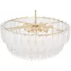 Стеклянная подвесная люстра Cavalini LDP 7040-800 F.GD белая Lumina Deco