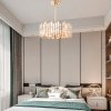 Хрустальная потолочная люстра Sorrento-3209 373209/6/350/480 GD прозрачная цилиндр