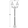 Стеклянный наземный фонарь FARO-FROST L 91108fLA Bl Oasis Light