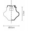 Стеклянный потолочный светильник Classici D14E0401 белый Fabbian