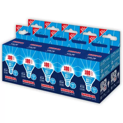 Лампочка светодиодная Norma LED-G45-11W/NW/E14/FR/NR Набор из 10штук Volpe