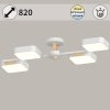 Потолочная люстра  03361-0.3-04 WH+WOOD белая