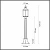 Стеклянный наземный фонарь Mavret 4961/1F цилиндр прозрачный Odeon Light