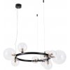 Стеклянный подвесной светильник Vincent A7790SP-10BK форма шар прозрачный Artelamp