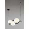 Стеклянный подвесной светильник Jagna APL.312.03.03 форма шар белый Aployt
