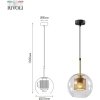 Стеклянный подвесной светильник Gertrude 4105-201 форма шар прозрачный Rivoli