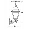 Стеклянный настенный фонарь уличный  79901М Bl прозрачный Oasis Light