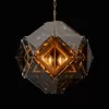 Стеклянный подвесной светильник Shard 10560 Smoke форма шар Loft It