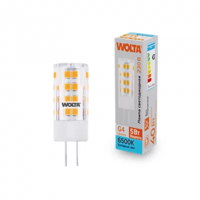 Лампочка светодиодная  WSTD-JC-220V5W6KG4-C Wolta