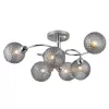 Стеклянная потолочная люстра Christiane  3092-306 форма шар серая Rivoli
