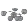 Стеклянная потолочная люстра Christiane  3092-306 форма шар серая Rivoli