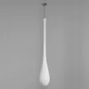 Стеклянный подвесной светильник Lacrima LACRIMA SP G BC/LU NI капля белый Vistosi