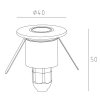 Встраиваемый светильник уличный  W12691 прозрачный Oasis Light