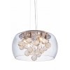 Стеклянный подвесной светильник Fabina LDP 8077-400 PR цилиндр прозрачный Lumina Deco